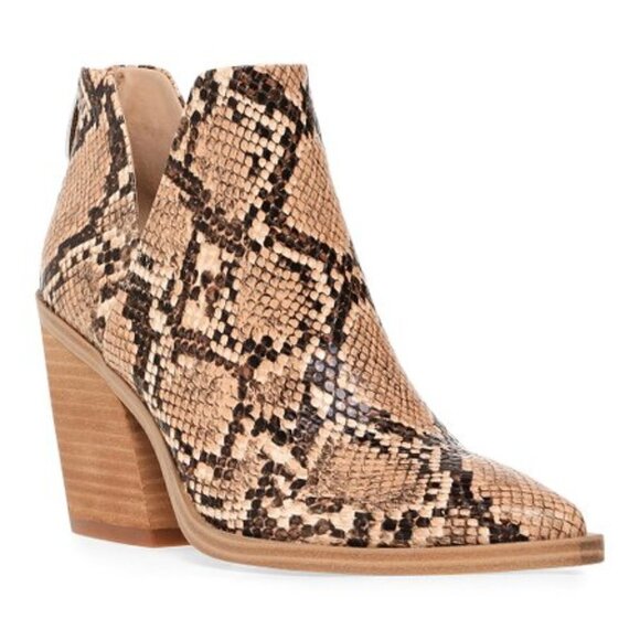 STEVE MADDEN Alyse Snakeskin Ankle Boots 10 - Picture 1 of 9